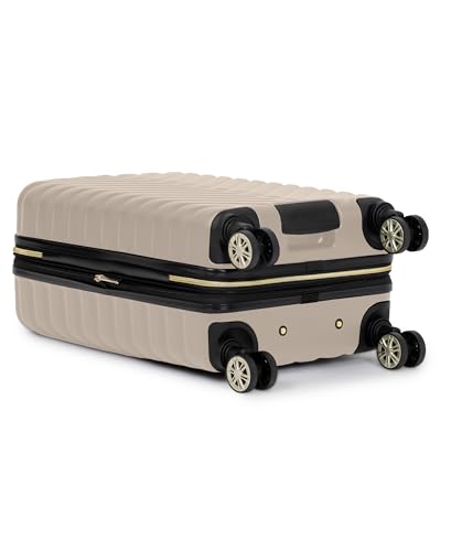 Kenneth Cole REACTION Madison Square Lightweight Hardside Chevron Expandable Spinner Luggage, Taupe, 2-Piece Set (20" & 28")