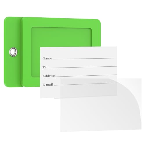 Gostwo 2 Pack Luggage Tags for Suitcases, 26 Initial Letter Travel Luggage Baggage Identification Labels ID Tag Fully Bendable Tags with Stainless Steel Loop (Green) (Letter H)
