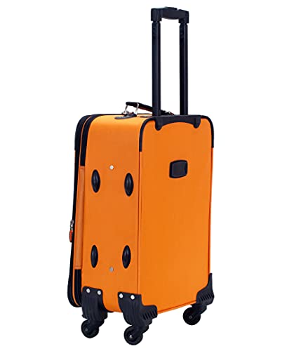 Rockland Pasadena Expandable Spinner Carry-on 19", Orange
