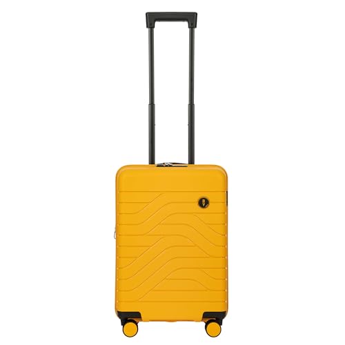 Bric's B|Y Ulisse Set of 2 Luggages with Spinner Wheels – Carry-On Airline Approved and Checked Expandable Lightweighted Hard Shell Suitcases, TSA Combination Lock - 21 Inch & 30 Inch, Mango
