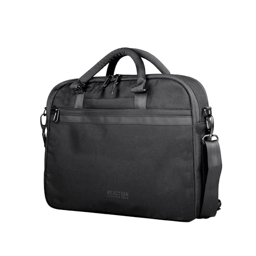 Kenneth Cole Recycled Polyester Slim 16" Laptop Business Briefcase, Black