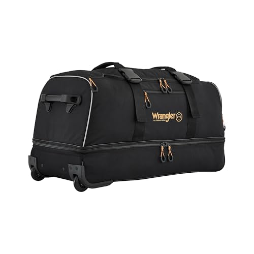 ATG Compass Rolling Travel Duffel Bag, Rich Black, 25-Inch