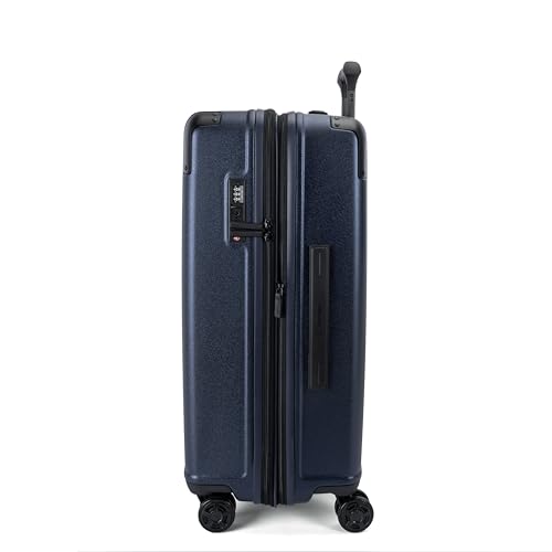 Travelpro Platinum Elite Hardside Expandable Spinner Wheel Luggage TSA Lock Hard Shell Polycarbonate Suitcase, Aviator Navy, Checked-Medium 25-Inch