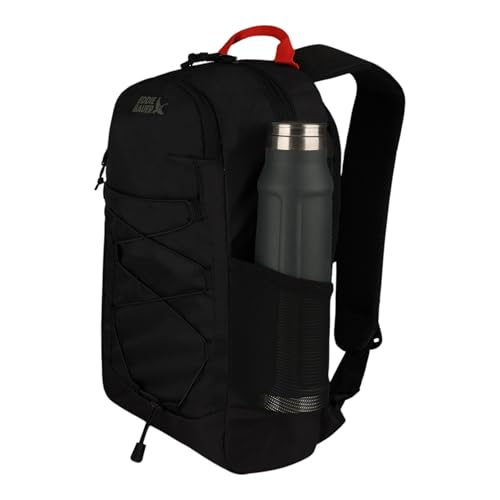Eddie Bauer Varsity Backpack 22L | Everyday Carry | Work | Travel | Commuter | Padded Laptop Sleeve | Stretch Bottle Pockets | Bungee | Lightweight | Durable - Black