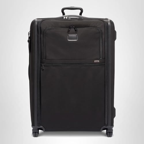 TUMI - Alpha X-Large Dual Access Expandable 4-Wheeled Checked Luggage - Zipper Expansion - Durable Ballistic Nylon - Extra Large Capacity Suitcase with TSA Lock - Dark Black