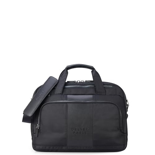 DELSEY PARIS Wagram Briefcase with Laptop Sleeve, Black