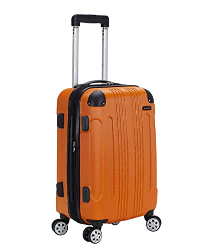 Rockland London Hardside 3 Piece Expandable Spinner Wheel Luggage Set, (20"/24"/28"), Orange