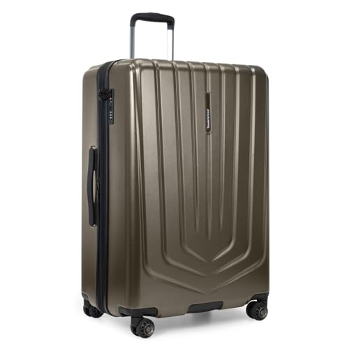Traveler's Choice Lethbridge Hardside Expandable Spinner Luggage with TSA Lock, Mocha Gold, 29" Large