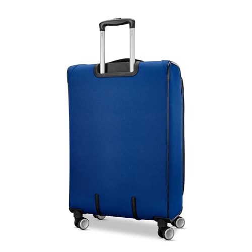 American Tourister 4 KIX 3.0 Checked-Medium 24-Inch Spinner, Sapphire Blue