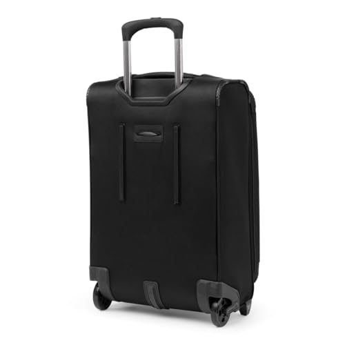 Travelpro Crew Classic Lightweight Softside Expandable Carry on Luggage, 2 Wheel Upright Rollaboard Suitcase, Men and Women, Carry On 22-Inch, Black