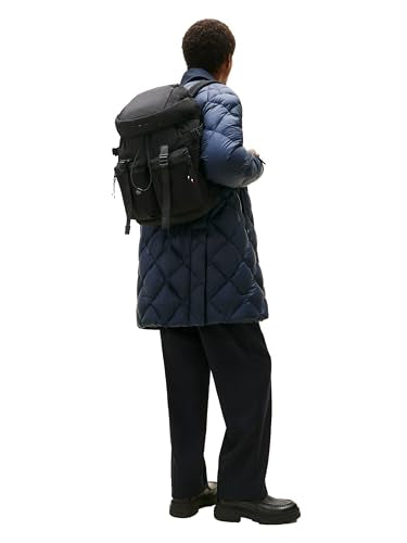 Tommy Hilfiger Mens Travel Flap Backpack,BLACK One Size