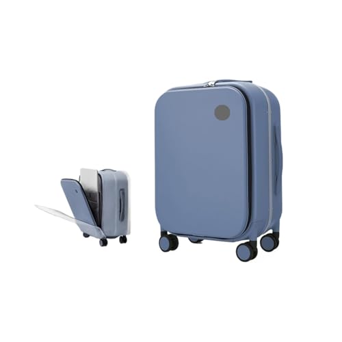 XTKSMAYY Compatible For Mixi Aluminum Frame Suitcase Carry On Rolling Luggage Beautiful Boarding Cabin 18 20 24 Inch M9260(Sapphire Blue,18Inches 450mm)