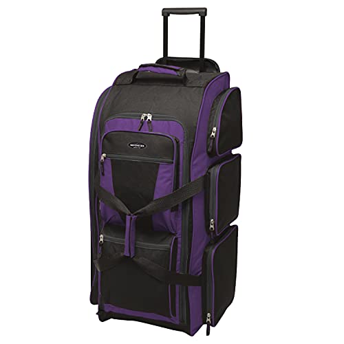 Travelers Club 30" Xpedition Upright Rolling Travel Duffel Bag, Purple