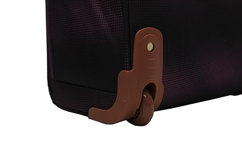 Steve Madden Designer 15 Inch Carry on Suitcase- Small Weekender Overnight Business Travel Luggage- Lightweight 2- Rolling Spinner Wheels Under Seat Bag for Women (Shadow Purple)