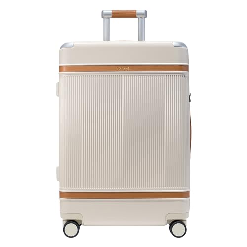 Paravel Aviator Luggage | Carbon-Neutral Travel Suitcase from Recycled Materials| Durable Luggage with Wheels| Scout Tan