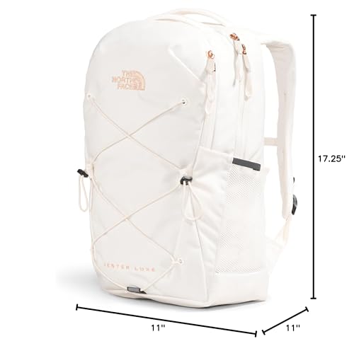 THENORTHFACE Women's Jester Luxe Everyday Laptop Backpack, Gardenia White/Burnt Coral Metallic, One Size