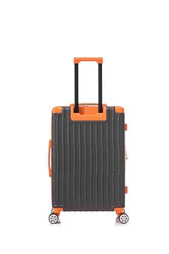 Rockland Napa Valley 2 Piece Luggage Set, 20" Carry-on with Spinner Wheels and a 14" Polyester Tote Bag, (20"/14" Tote), Charcoal
