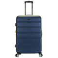 Rockland Melbourne Hardside Expandable Spinner Wheel Luggage, Checked Large 28", Navy