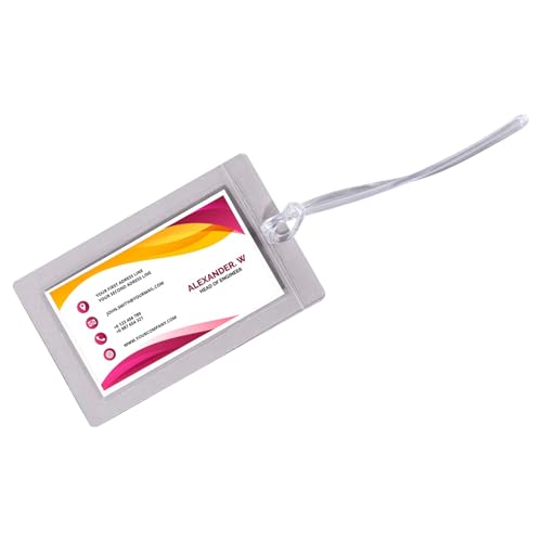 C-Line Super Heavyweight Cleer Adheer Luggage/ID Tag with Straps, 4-9/16 x 2-13/16 Inches, 10 per Pack (65107)