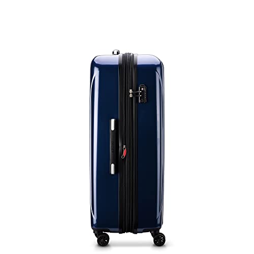 DELSEY PARIS Helium Aero Hardside Expandable Luggage with Spinner Wheels, Blue Cobalt, Checked-Large 28 Inch