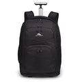High Sierra Freewheel Pro Wheeled Backpack, Rolling Laptop Bag for Travel, Fits most 15” Laptops, 40L, Black
