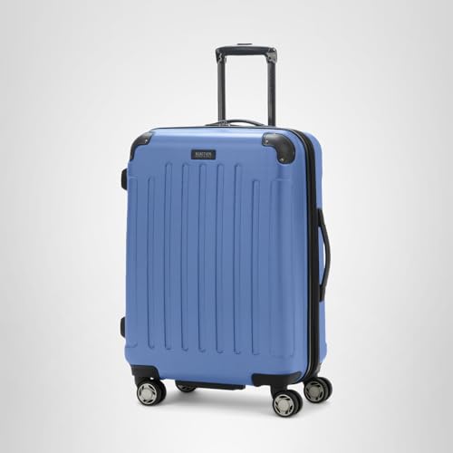 Kenneth Cole REACTION Renegade Luggage Expandable 8-Wheel Spinner Lightweight Hardside Suitcase, Periwinkle Blue, 24-Inch Checked