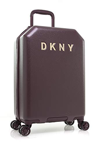 DKNY Unisex-Adult Metal Logo, Burgundy, 21" Carry On
