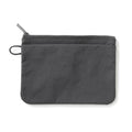MUJI Wrinkled Nylon Flat Pouch - Medium For Frequent Travelers Dark Gray