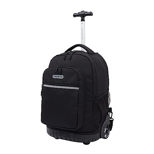 Travelers Club 18" Rolling Backpack with Shoulder Straps, Black