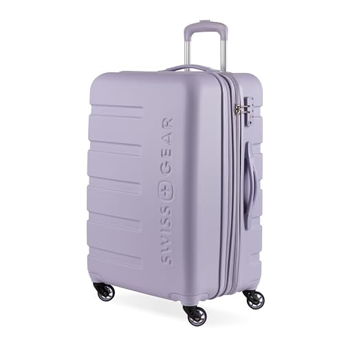 SwissGear 7366 Signature Hardside Expandable Luggage with Spinner Wheels, TSA Lock, Evening Haze, Checked-Medium 23-Inch