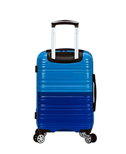 Rockland Melbourne Hardside Expandable Spinner Wheel Luggage, Carry-On 20", Two Tone Blue