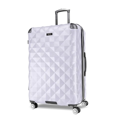 Kenneth Cole REACTION Diamond Tower Collection Lightweight Hardside Expandable 8-Wheel Spinner Travel Luggage, Lavender, 28-Inch Checked