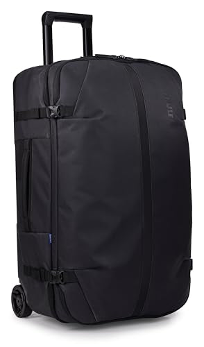 Thule Aion 70cm Wheeled Duffel - Wet/Dirty storage pocket - Smooth rolling wheels - Interior compression straps - Lockable exterior zippers - 100% recycled fabrics - Waxed, PFC-free fabric