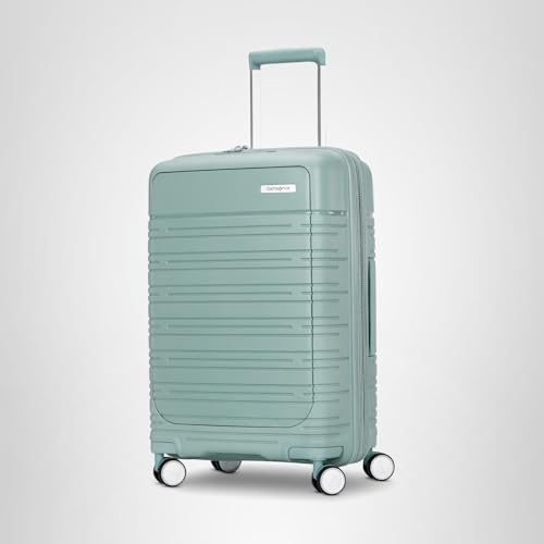 Samsonite Elevation Plus - Large Hardside Luggage - Scratch Resistant Polypropylene Shell, RightHeight™ Adjustable Handle, Integrated AirTag Holder, TSA Lock, WetPak™ Compartment - Cypress Green
