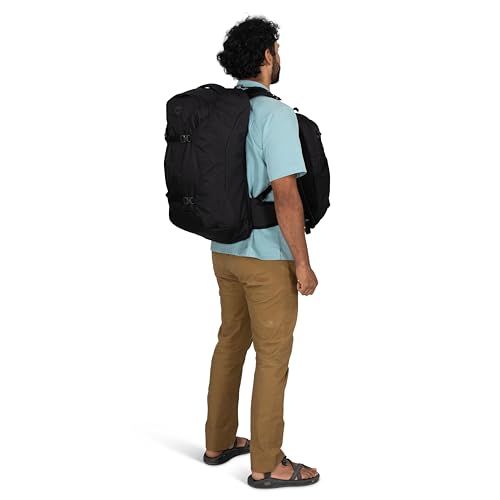 Osprey Farpoint 55L Men's Travel Backpack - Carry On Bag with Personal Item Sized Detachable Daypack, Black