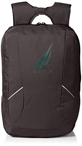 Nautica Mens Accessories Men's J-Class Water Resistant Nylon Laptop Backpack Accessory, gray, One Size