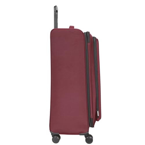 Kenneth Cole REACTION The Venturer 2-Piece Softside 8-Wheel Spinner Luggage Travel Set: 20" Carry-On & 28" Checked Suitcase, Wine