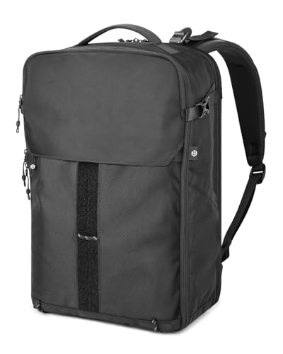 KURANEST Portal Travel Backpack for Men Women, 28L/38L Expandable Carry On Backpack, TSA Friendly Flight Approved Luggage Sleeve, Water Resistant Business Laptop Backpack for Travel Work Commute