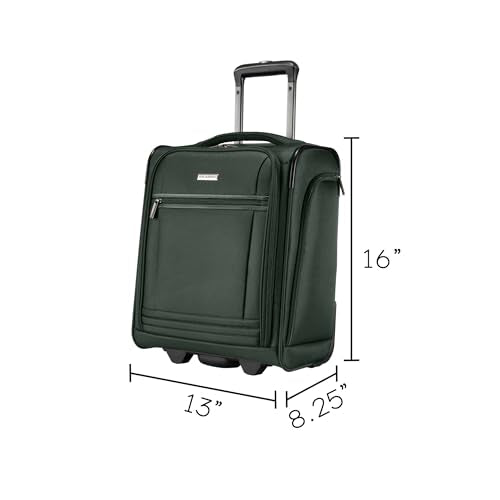 Ricardo Avalon 28L Under the Seat Carry On Luggage Sustainable Travel Bag, Compact Suitcase with Wheels, Travel Essentials for Short Trips, Fits Under Seat, 16-inch (Juniper Green, Small)