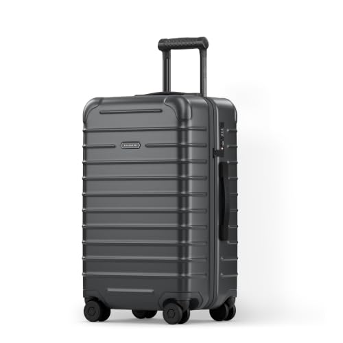 Solgaard Check-In Lite Suitcase - Hard-Shell 24.8" Travel Luggage (Grey)