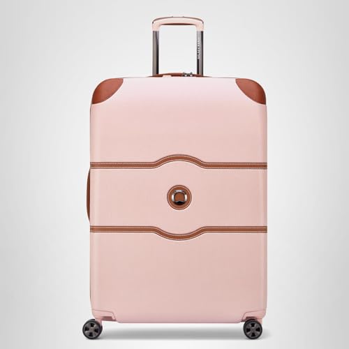DELSEY PARIS Chatelet Air 2.0 - Hardside Checked Luggage 28 Inch Large - TSA Lock - 360° Spinner Wheels- Polycarbonate Travel Suitcase, Blush Pink