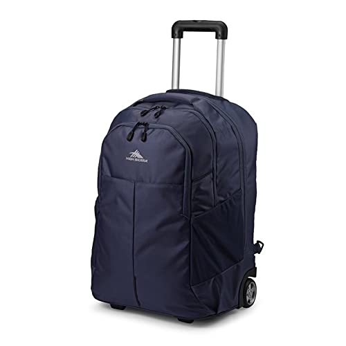 High Sierra Powerglide Pro Wheeled Backpack, Rolling Laptop Bag for Travel, Fits most 15.6” Laptops, 40L, Indigo Blue