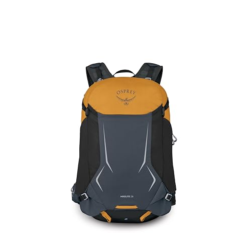 Osprey Hikelite 28L Durable Hiking Backpack - Travel Daypack with Rain Cover for Men and Women, Tungsten Yellow