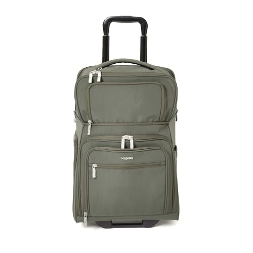 Baggallini Expandable Underseat Carry-On - Lightweight Travel Luggage Carry On Weekender with Wheels