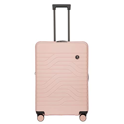 Bric's B|Y Ulisse Checked Luggage with Spinner Wheels – Expandable Lightweighted Hard Shell Suitcase, TSA Combination Lock - Removeable Wash Bag Included - 28 Inch, Pearl Pink