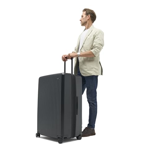 NOMATIC METHOD Roller Luggage: METHOD Check-In Roller Luggage, Premium Heavy-Duty Checked - Expandable Deep Suitcase with Compression Straps - Hard Case for Men and Women (Black)