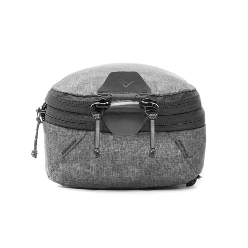 Peak Design Packing Cube, Charcoal, Weatherproof Luggage Cube with Dual Compartment Organization, Expansion and Compression, Zipper Opening, Travel Organizer for Men and Women, Size S