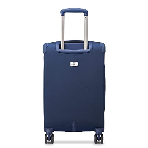 DELSEY PARIS Helium DLX Softside Expandable Luggage with Spinner Wheels, Navy Blue, Carry on 20 Inch