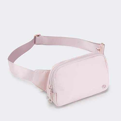 Pander Belt Bag Large 2L, Nylon Fanny Pack Purse for Women and Men with Adjustable Strap, Pink