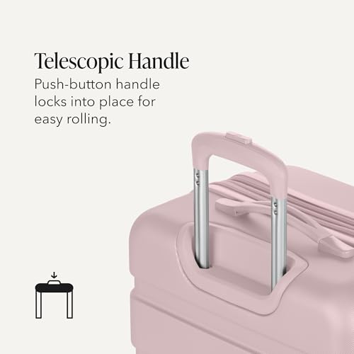 SwissGear 7366 Signature Hardside Expandable Luggage with Spinner Wheels, TSA Lock, Pink, Checked-Medium 23-Inch